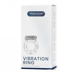 Эрекционное кольцо Medica-Group Vibration Ring с вибрацией, прозрачный