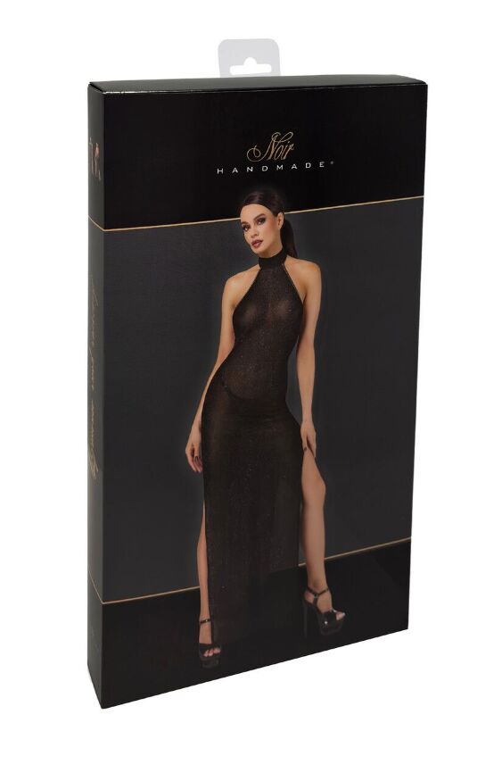 Платье Noir Handmade F372 Onyx Twin-slit Long dress XL