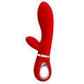 Вибратор с мягкой головкой и клиторальной стимуляцией Pretty Love - Thomas USB, BI-014621-2