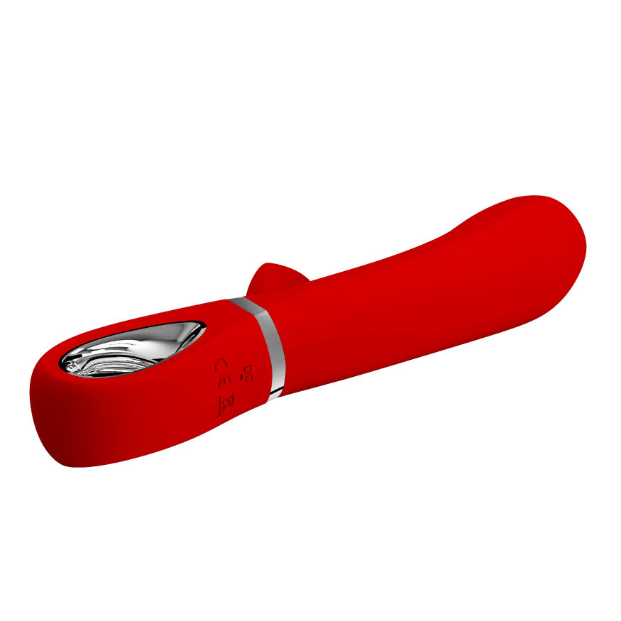 Вибратор с мягкой головкой и клиторальной стимуляцией Pretty Love - Thomas USB, BI-014621-2