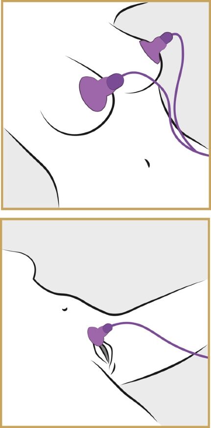 Вібропомпи для стимуляції сосків Double Double Nipple and Clitoris Stimulators