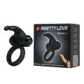 Эрекционное виброкольцо Pretty Love, черное, силикон