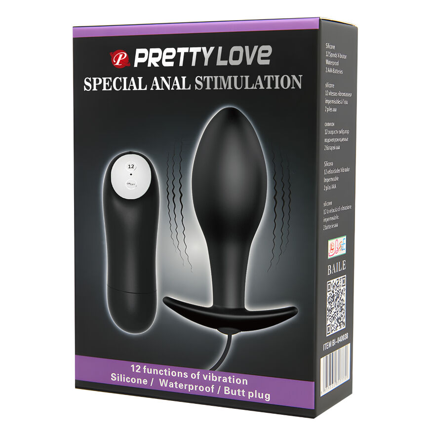 Анальная пробка - Pretty Love Special Anal Stimulation Vibrating Butt Plug Black