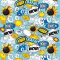 Класичний вібратор Global Novelties Prints Charming Pop Tease з яскравим принтом, блакитний