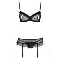 Сексуальный комплект с поясом для чулок LOVELIA SET black XXL/XXXL - Passion