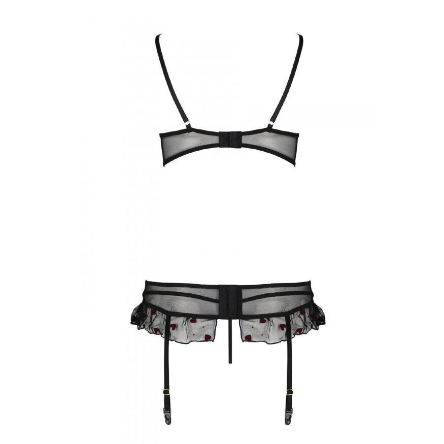 Сексуальный комплект с поясом для чулок LOVELIA SET black XXL/XXXL - Passion