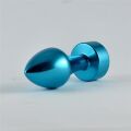 Анальная пробка - Heavy Metal Anal Plug Rosebud Aluminium Blue