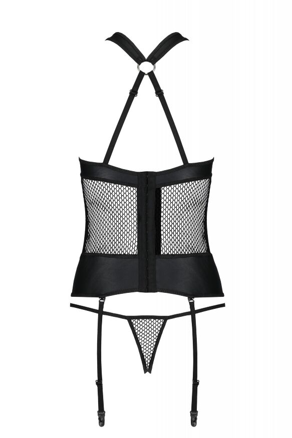 Комплект нижнего белья в сетку Amanda Corset black S/M-Passion
