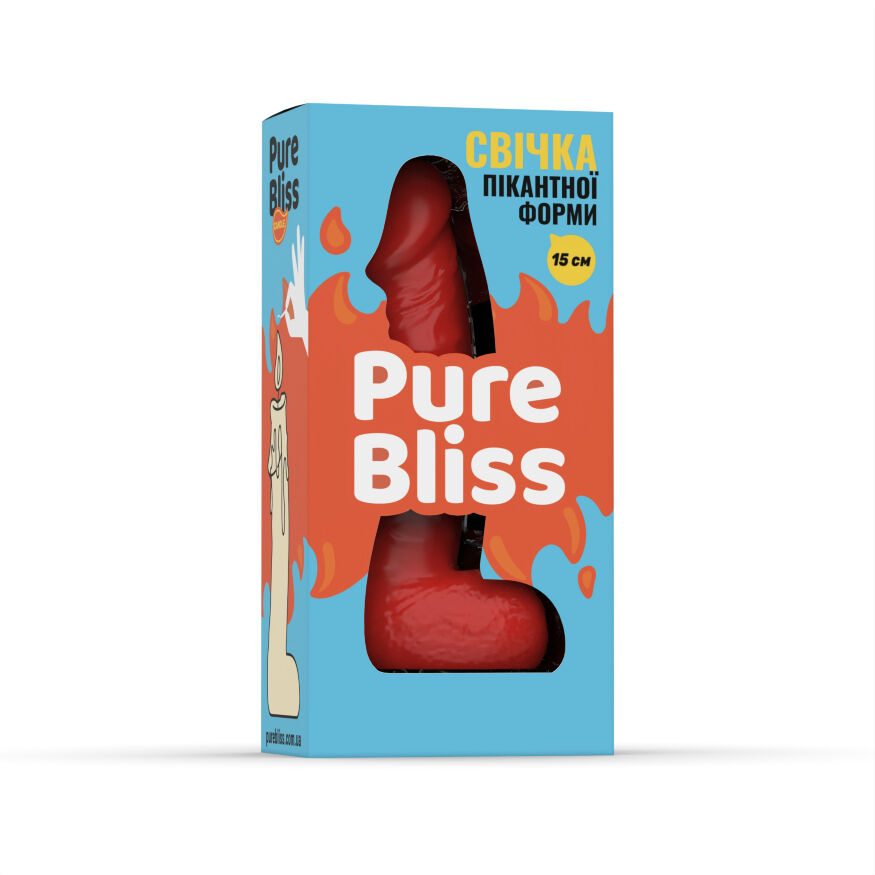 Свеча в виде мужского достоинства Pure Bliss 15 см Red