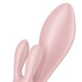 Розкішний блідо-рожевий вібратор 2в1  Air Pump Bunny 3 rose