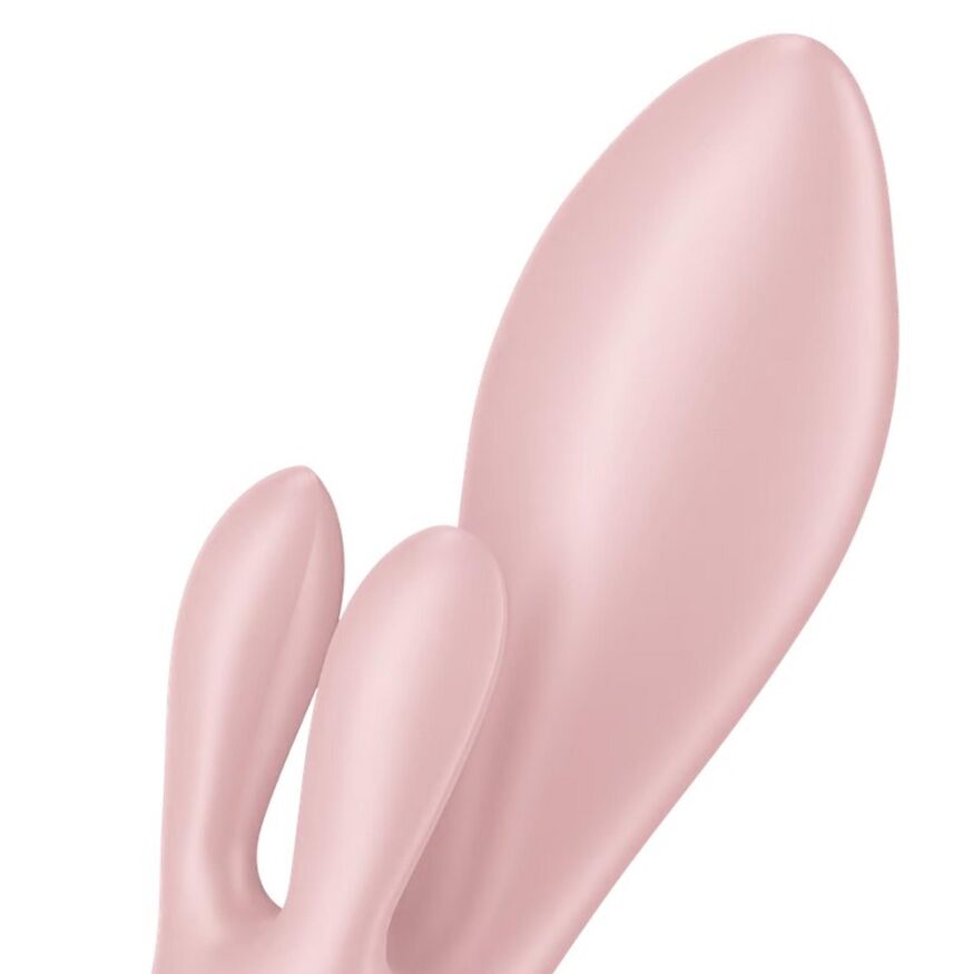 Розкішний блідо-рожевий вібратор 2в1  Air Pump Bunny 3 rose