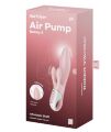 Розкішний блідо-рожевий вібратор 2в1  Air Pump Bunny 3 rose