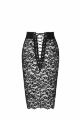 Юбка Noir Handmade F302 Ambivalence, 3XL, black, кружево, длина за колени, шнуровка сзади