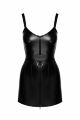 Сукня Noir Handmade F320 Starlet, XL, під латекс, міні, блискавка по всій довжині, кільце на поясі