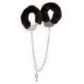 Наручники с мехом на длинной цепочке Ankle Cuffs, Black