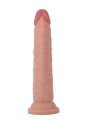 Фаллоимитатор двойной плотности на присоске ToyJoy Deluxe Dual 17,5 см, телесный