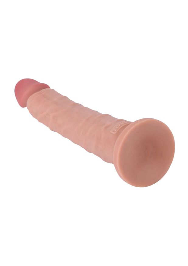 Фаллоимитатор двойной плотности на присоске ToyJoy Deluxe Dual 17,5 см, телесный