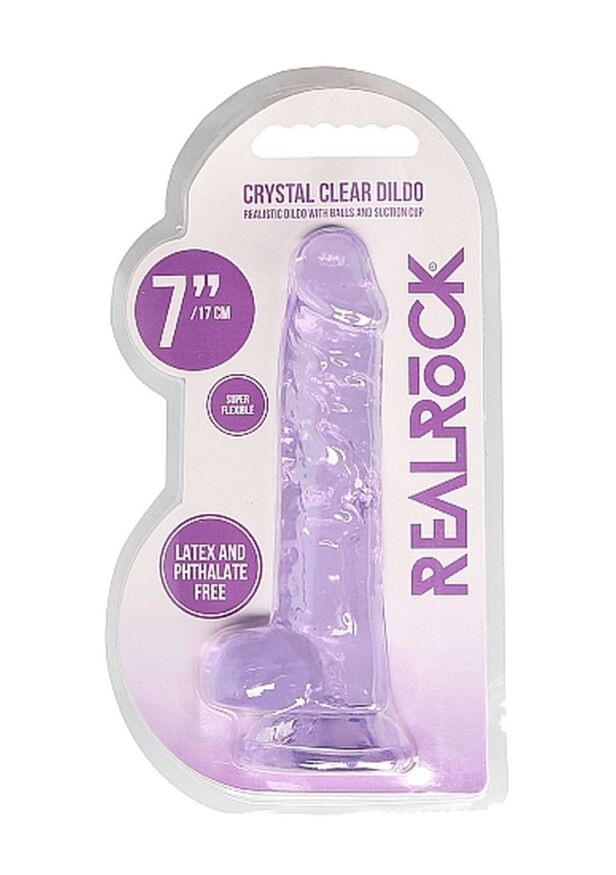 Фалоімітатор невеликого розміру - Realrock Dildo 7" Purple