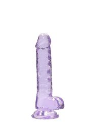 Фаллоимитатор небольшого размера - Realrock Dildo 7" Purple