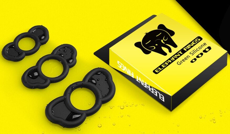 Набор из 3 шт силиконовых эрекционных колец Elephant rings, BS6000026