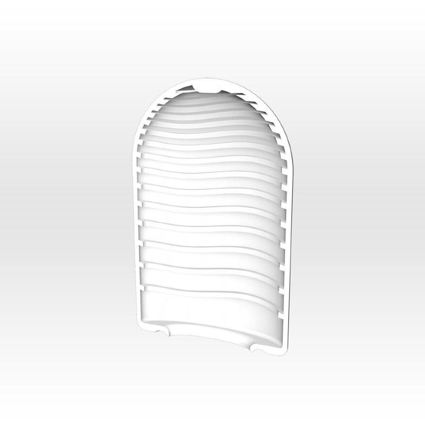 Мини мастурбатор нереалистичный Tenga Pocket Wave Line, с рельефом, белый