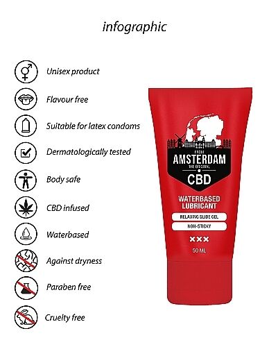 Вагинальный лубрикант Original CBD from Amsterdam - Waterbased Lubricant, 50 ml
