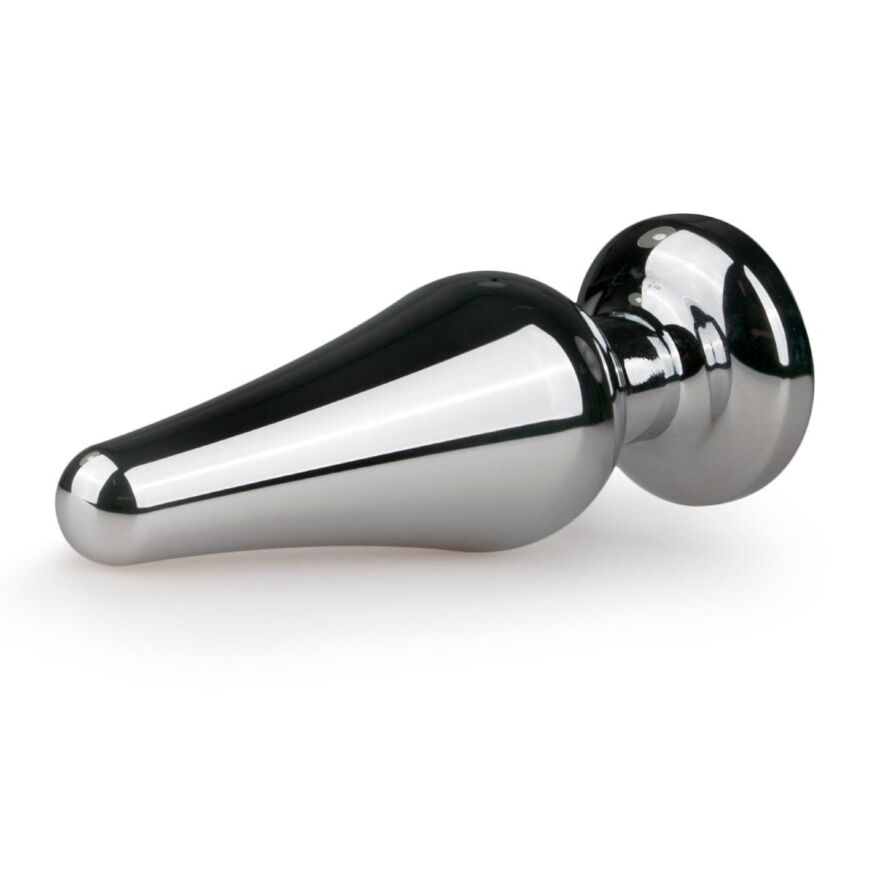 Анальная пробка Easytoys с камнем Metal Butt Plug No. 11 - Silver/Pink