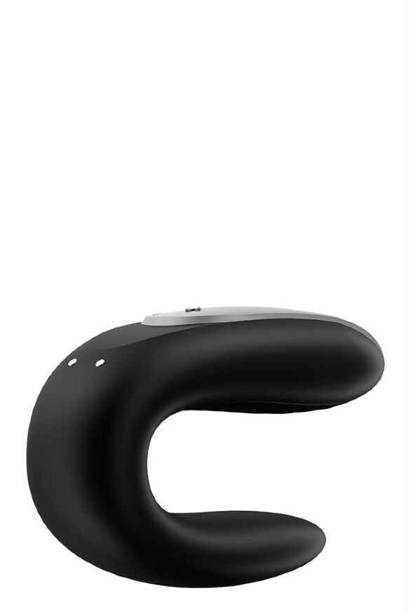 Вибратор для пар с фирменным пультом управления Satisfyer DOUBLE FUN BLACK