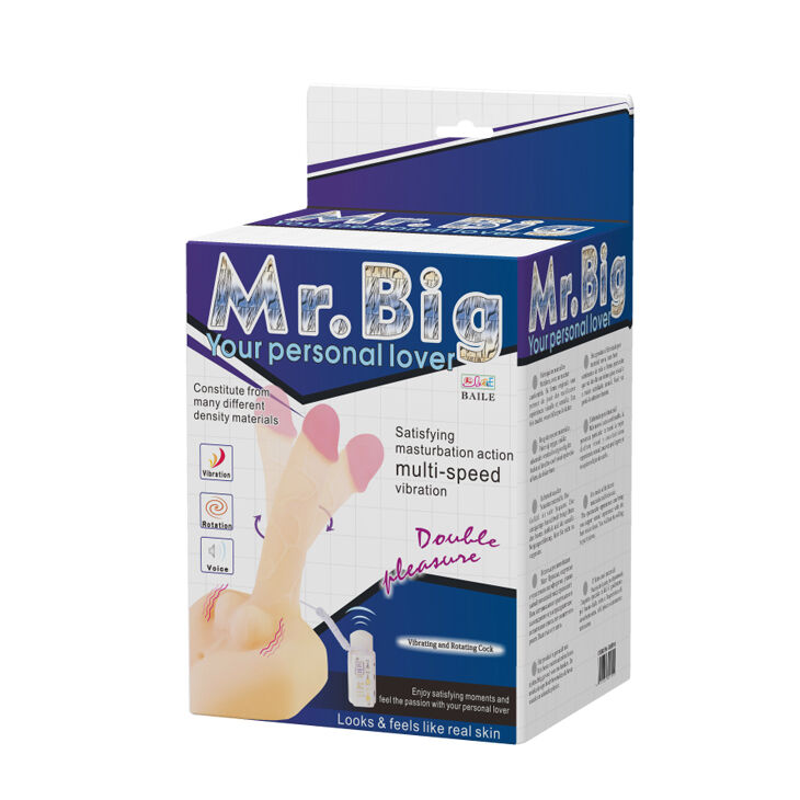 Вібратор - Mr.Big Vibrating &amp; Rotating Cock Flesh
