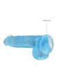 Фаллоимитатор - Realrock Dildo With Balls 6'/15 см Blue
