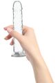Прозрачный фаллоимитатор на присоске ADDICTION Vertical Dong 8″, вибропуля в подарок