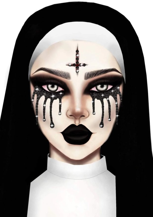 Маска зі страз Possessed face jewels sticker Leg Avenue