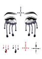 Маска зі страз Possessed face jewels sticker Leg Avenue