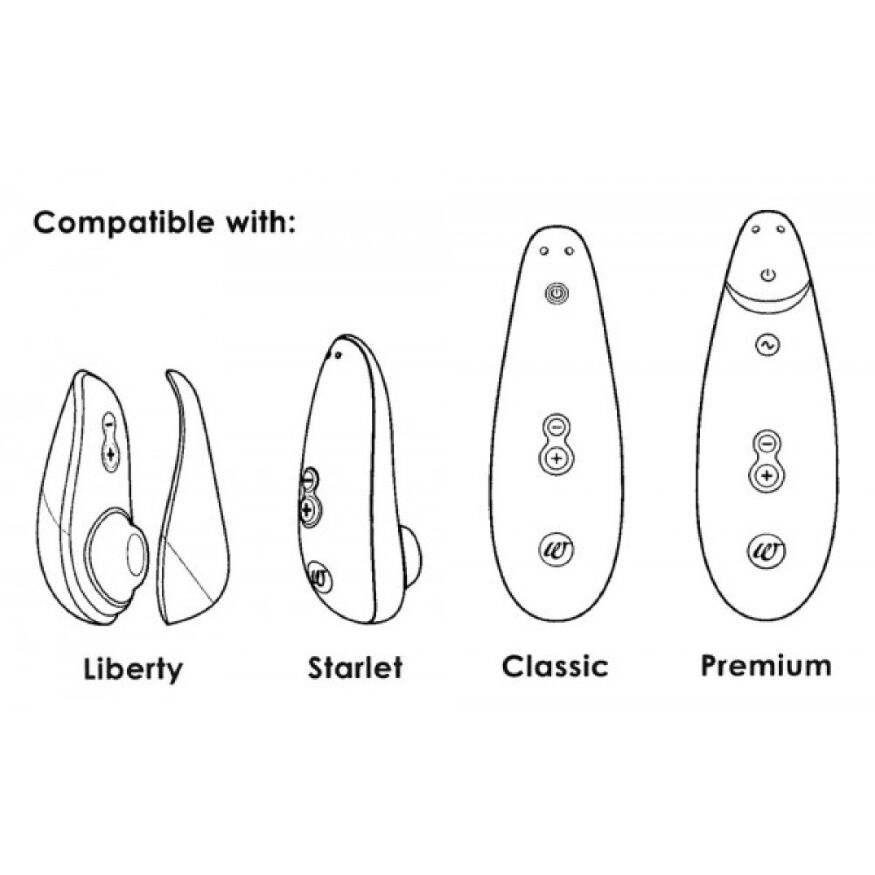 Змінні насадки Womanizer Premium, Liberty, Starlet, Classic, синій, розмір М