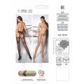 Эротические колготки TIOPEN 002 nero 3/4 (20 den) - Passion, имитация чулок и пояса
