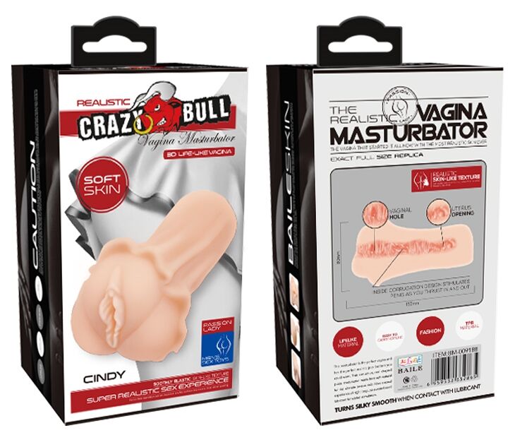 Вагина - мастурбатор CRAZY BULL - Cindy, BM-009188