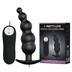 Анальная пробка - Pretty Love Special Anal Stimulation Vibrating Butt Plug Black