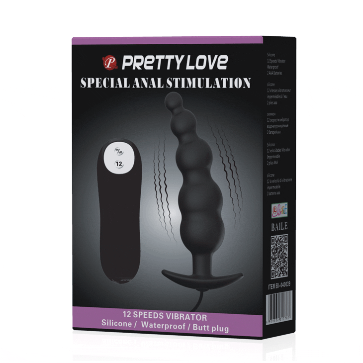 Анальна пробка - Pretty Love Special Anal Stimulation Vibrating Butt Plug Black