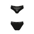 Трусики с широкой резинкой и кружевом PS001 PANTIES black S - Passion