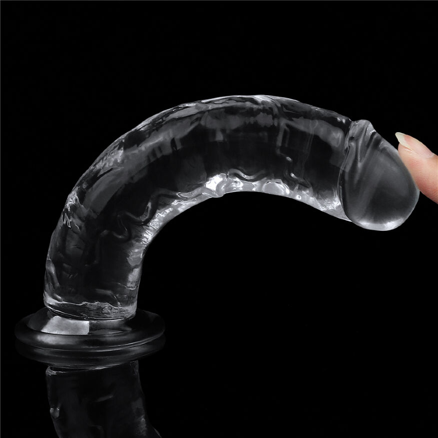 Прозрачный фаллоимитатор в стильном дизайне с эффектным блеском Flawless Clear Dildo 7" Clear