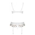 Сексуальний комплект з поясом для панчіх Passion LOVELIA SET L/XL, white