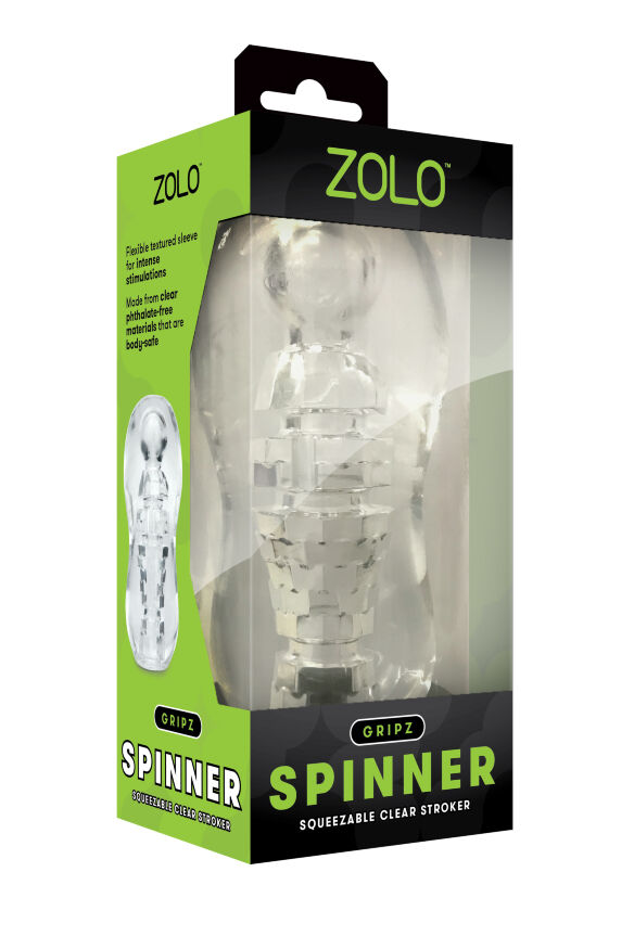 Мастурбатор прозрачный ZOLO GRIPZ SPINNER