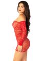 Сукня Leg Avenue Seamless Off The Shoulder Mini Dress One Size, Red