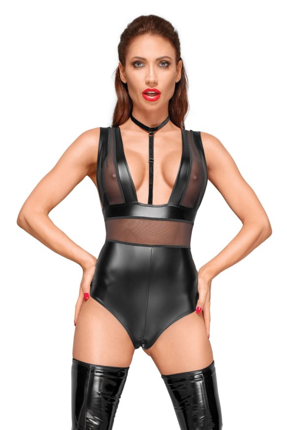 Боди с мокрым эффектом Noir Handmade F183 Powerwetlook body, L