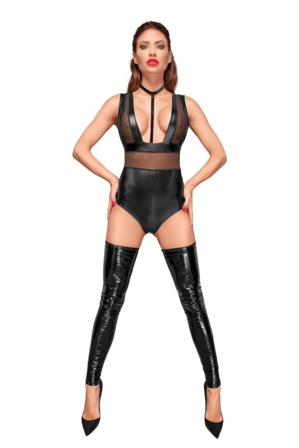 Боди с мокрым эффектом Noir Handmade F183 Powerwetlook body, L