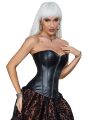 Корсет с застежкой молнией Star Night Sexy Leather и шнуровкой, черный, XS (без коробки)