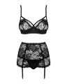 Комплект Obsessive Peonesia 3 предмета S/M