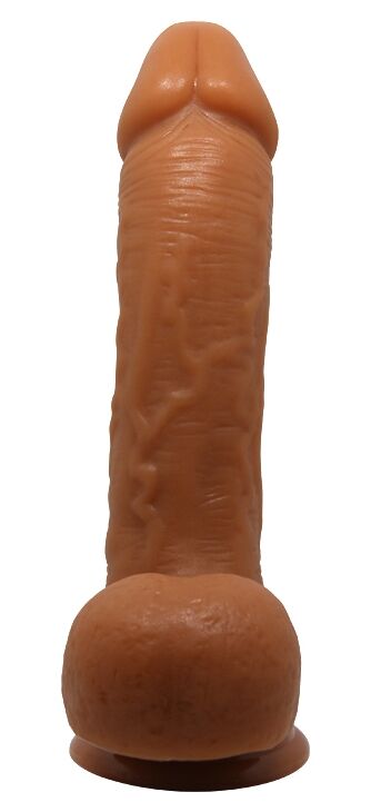 Фаллоимитатор на присоске Baile Beautiful JOHNSON 8,7'' Brown, BW-008040NR-1