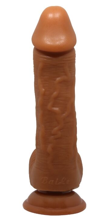 Фаллоимитатор на присоске Baile Beautiful JOHNSON 8,7'' Brown, BW-008040NR-1
