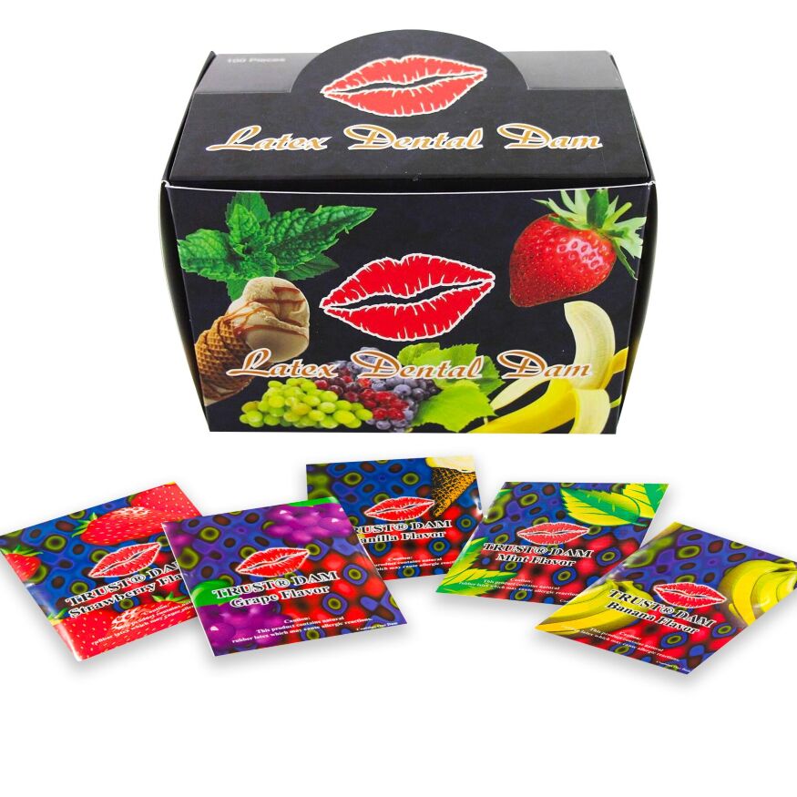 Набор латексных салфеток Latex Dental Dams Assorted 100 шт